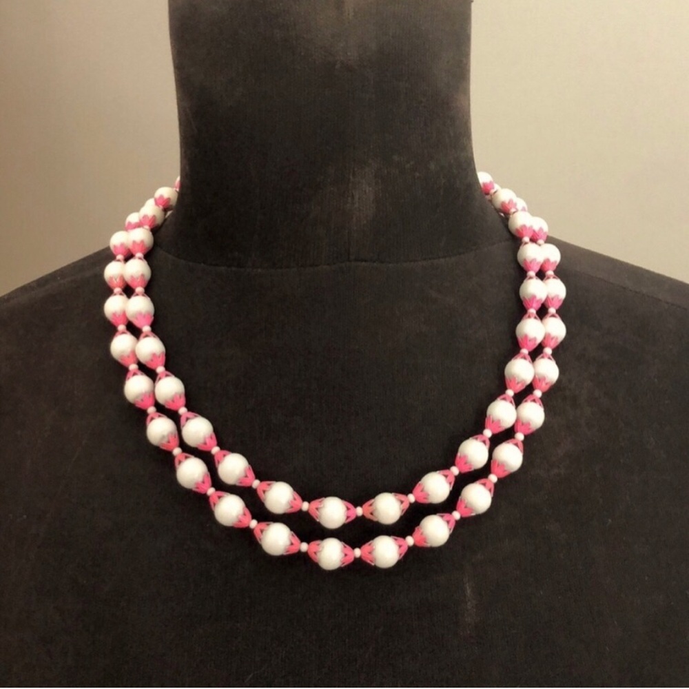 Vintage Pink & White Necklace